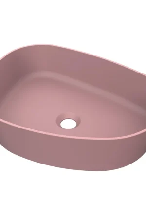 Réduction Arcqua Rocker Lavabo - pose - organique - gauche - 50x37cm - mat rose