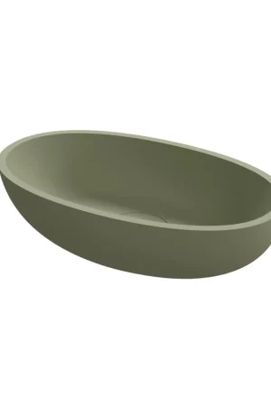 Usine Directe Riho Escala Vasque Solid Surface 55x32x15cm vert mousse mat (vert)