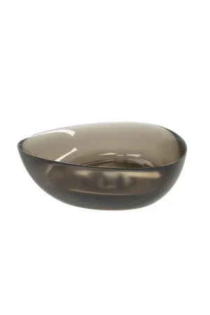 Riho Oviedo Vasque à poser - 41x41x13cm - solid surface - semi transparent - Frosted umber Super Prix