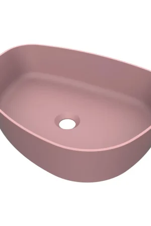 Affaire À Saisir Arcqua Rocker Vasque - 50x37x13cm - pose dessus - droite - organique - marbre coulé rose mat