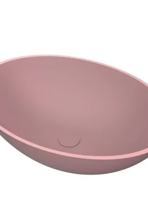 Arcqua Prince Vasque à poser - 49x34cm - ovale - marbre coulé - mat rose Prix Bas