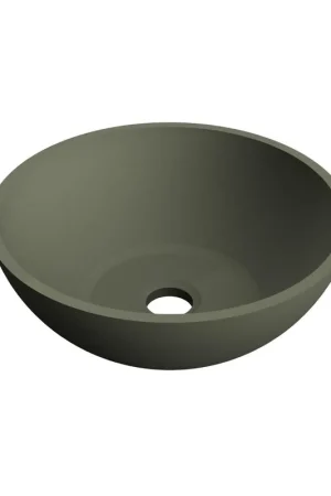 Arcqua Prince vasque 38cm marbre coulé mat vert Solde