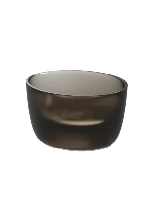 Riho Oval Vasque à poser - 38x33cm - solid surface - semi transparent - Frosted umber Offre Exclusive