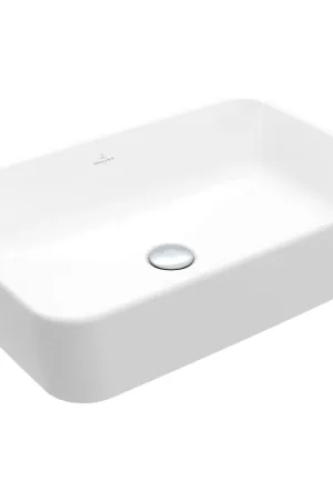 Achat Immédiat Villeroy & Boch Architectura vasque à poser 60x40.5x15.5cm - Rectangulaire avec trop-plein Blanc Alpin brillant Céramique