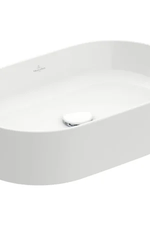 Villeroy & Boch Collaro lavabo à poser - ovale 56x36cm - sans trop-plein sans trou de robinet CeramicPlus blanc Remise