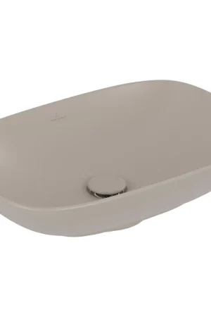Super Prix Villeroy & Boch Loop & friends vasque à poser - 56x38cm - rectangulaire sans trop-plein CeramicPlus almond