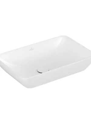 Villeroy & Boch Venticello Lavabo à poser demi encastrable sans trous 55x36cm avec trop-plein Ceramic+ Stone white Offre Du Jour