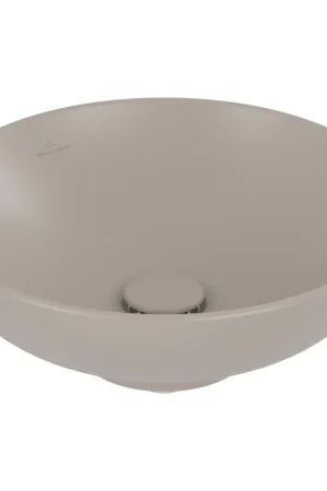 Achat Immédiat Villeroy & Boch Loop & friends vasque à poser - 42cm - ronde avec trop-plein CeramicPlus almond