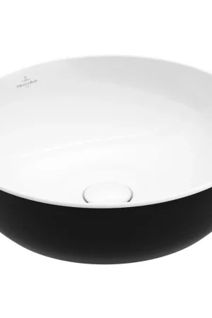 Villeroy & Boch Artis vasque à poser - ronde Ø43x12.5cm - sans trou de robinetterie sans trop-plein coal black Meilleur Choix