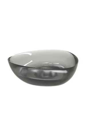 Riho Oviedo Vasque à poser - 41x41x13cm - solid surface - semi transparent - Frosted smoke Super Prix
