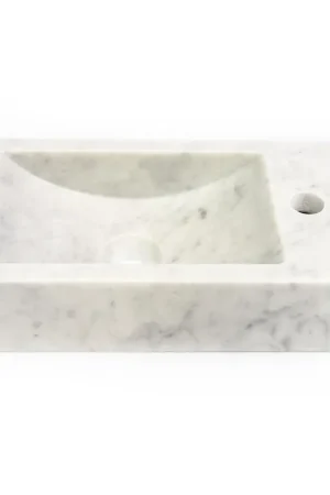 Saniclass Dia Lave-mains 40x22cm Pierre naturelle Marbre Haute Qualité