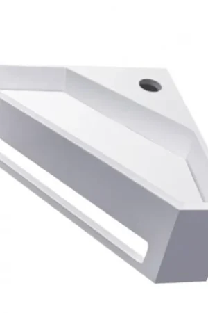 Wiesbaden Julia fontaine d‘angle 35 x 35 x 16 cm solid surface mat blanc Populaire