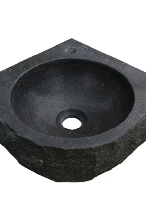 Wiesbaden Raw fontaine d‘angle hamerslag 30x30x10 cm pierre dure adoucie Nouvel Arrivage