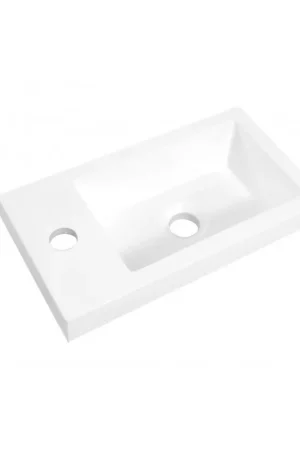 Xellanz Zenti lave-mains 40 x 22 x 5 cm marbre de synthèse brillant blanc Commande En Gros