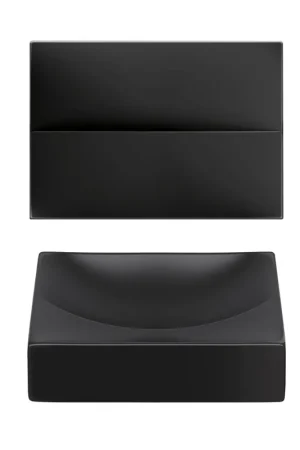 Réduction Clou Vale lavabos fontaines céramique fontaine 28x19x7cm sans trou de robinet Noir mat