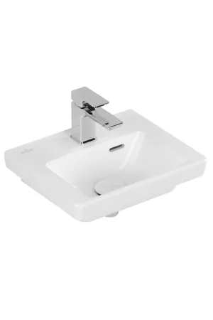 Villeroy & Boch Subway 3.0 lave-mains 37x30,5cm - 1 trou de robinet avec trop-plein C+ stone white Promotion Saisonnière
