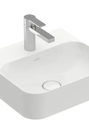 Villeroy & Boch Finion lave-mains 1 trou de robinet 43x39cm - ceramic+ sans trop-plein blanc Marque