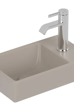 Villeroy & Boch Avento Lavabo pour WC - 36 x 22 x 11 cm - Almond CeramicPlus - sans trop-plein Soldes