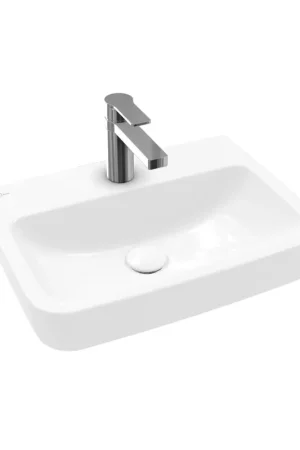 Solde Villeroy & Boch O.novo lave-mains 50x37cm - av.1 trou de robinet sans trop-plein blanc