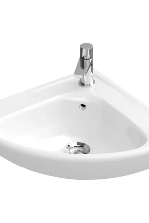 Villeroy & Boch Omnia Compact Lave mains d’angle 55x45cm céramique Blanc Authentique