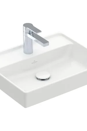 Acheter En Ligne Villeroy & Boch Collaro lave-mains 50x40cm - sans trop-plein 1 trou de robinet ceramic+ blanc