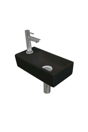 Soldes INK Versus Pack lave-mains 36x18x9cm 1 trou de robinet gauche avec robinet, siphon et bonde Chrome