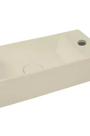 Xenz Rosa lavabo - 45x20cm - plateau droit - Sable mat Livraison Express