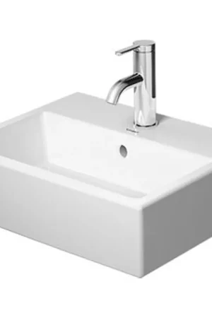 Remise Duravit Vero Air Lave-mains - 45x35cm - montage murale - 1 trou de robinet - avec trop-plein - bord rectifié - blanc