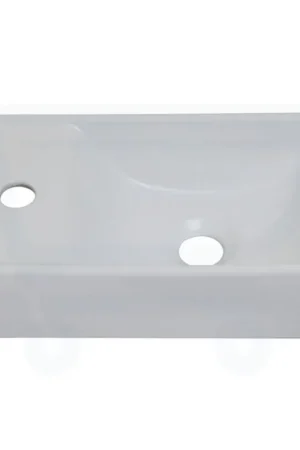 Retour Gratuit HR Meubles de salle de bain Qube Lave-mains - 41x22x10cm - trou de robinet gauche - blanc