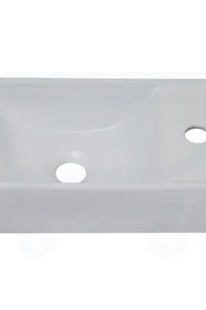 Super Prix HR Meubles de salle de bain Qube Lave-mains - 41x22x10cm - trou de robinet à droite - blanc