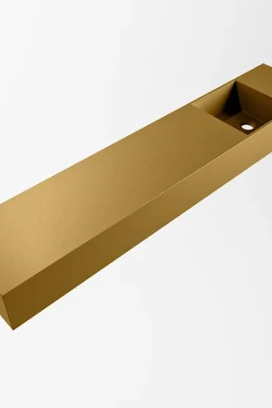 Seulement Aujourd'hui Mondiaz TYNE Fontaine - 110x23x12cm - lavabo Droit - sans trous de robinet - solid surface - Oro
