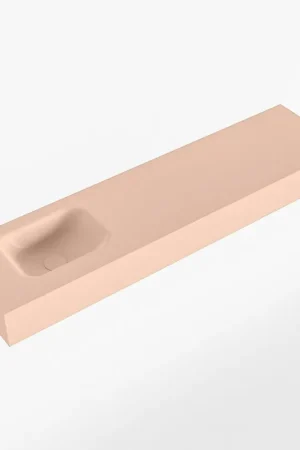 Acheter Direct Mondiaz LEX Lavabo - 120x30x12cm - vasque à gauche - sans trous de robinet - solid surface - Rosee