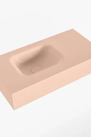 Acheter Direct Mondiaz LEX Lavabo fontaine - 60x30x12cm - vasque gauche - sans trous de robinet - solid surface - Rosee