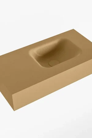 Satisfait Ou Remboursé Mondiaz LEX Fontaine - 60x30x12cm - vasque droite - sans trous de robinet - solid surface - Oro