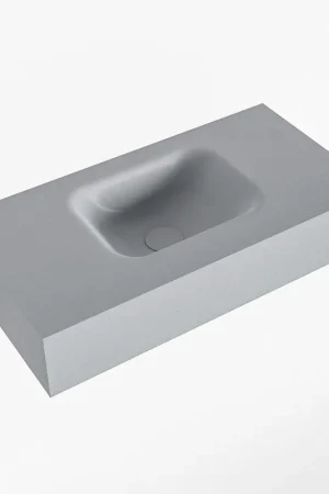Solde Mondiaz LEX Lavabo lave-mains - 60x30x12cm - vasque au centre - sans trous de robinet - solid surface - Plata