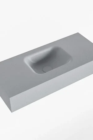Affaire À Saisir Mondiaz LEX Lave-main - 70x30x12cm - lavabo au centre - sans trou de robinet - Solid Surface - Plata