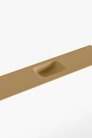 Seulement Aujourd'hui Mondiaz LEX Lave-main - 120x30x0.9cm - lavabo au centre - sans trou de robinet - Solid Surface - pour meuble lave mains - Oro