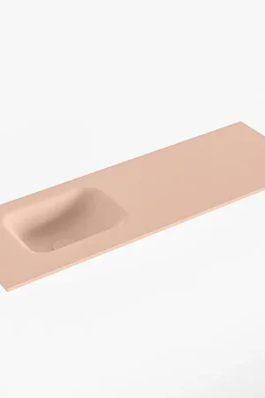 Achetez Aujourd'hui Mondiaz LEX Fontaine - 90x30x0.9cm - lavabo gauche - sans trous de robinet - pour meuble de toilettes - Solid surface - Rosee