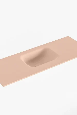 Achat Immédiat Mondiaz LEX Lavabo - 80x30x0.9cm - vasque centrale - sans trous de robinetterie - pour meuble de toilettes - Solid surface - Rosee
