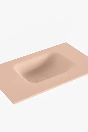Satisfait Ou Remboursé Mondiaz LEX Lavabo fontaine - 50x30x0.9cm - vasque droite - sans trous de robinet - pour meuble de toilette - Solid surface - Rosee
