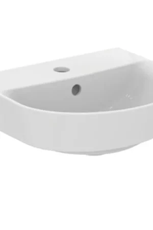 Top Vente Ideal Standard Connect Air lave-mains Arc 1 trou de robinetterie avec trop-plein 40x35cm blanc