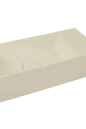 Xenz Rosa lavabo - 45x20cm - tablette droite - Sable mat Livraison Express