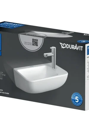 Réduction Duravit Me by starck ensemble lave-mains 40x22cm avec robinet d‘eau froide et siphon blanc