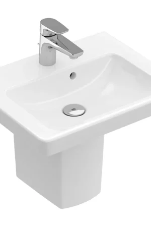 Villeroy & Boch Subway 2.0 lave-mains 50x40cm - 1 trou de robinet avec trop-plein ceramic+ blanc Dernière Chance