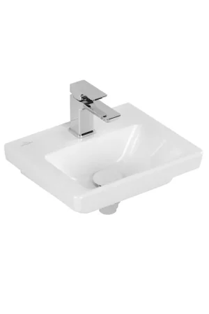 Villeroy & Boch Subway 3.0 lave-mains 37x30.5x13.5cm - avec 1 trou de robinet sans trou de trop-plein Blanc Ceramic+ Produit De Marque