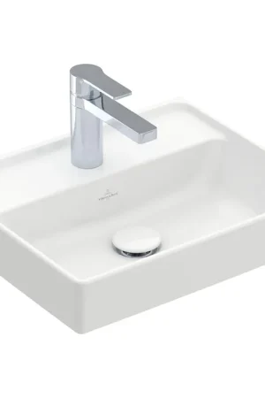 Villeroy & Boch Collaro lave-mains 45x37cm - sans trop-plein 1 trou de robinet ceramic+ blanc Authentique