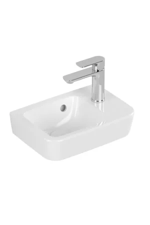 Villeroy & Boch O.novo lave-mains 36X25cm - 1 trou de robinet à droite avec trop-plein ceramic+ blanc Meilleur Prix