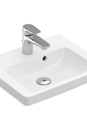 Villeroy & Boch Subway 2.0 lave-mains dessous rectifié 50x40cm - inclus trou de robinetterie inclus trop-plein Offre Spéciale