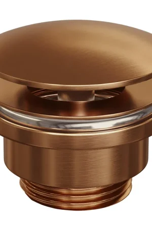 Brauer Copper Edition Bouchon de vidage pour lavabo - always open - PVD - cuivre brossé Authentique
