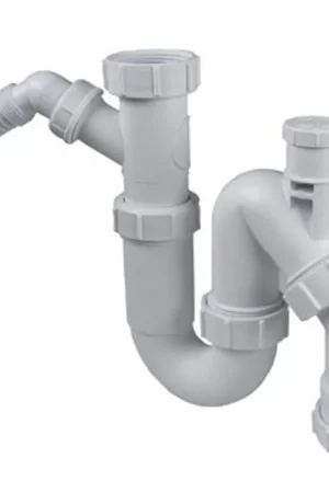 Achat Immédiat McAlpine Universeelsifons siphon universel en plastique 6/4 x40mm avec aérateur et raccordement pour lave-linge